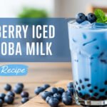 Refreshing Blueberry Iced Boba Milk