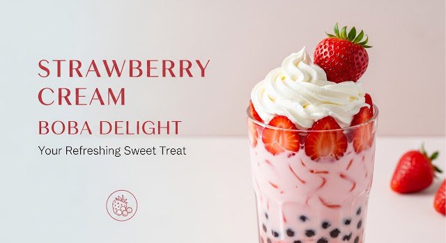 Strawberry Cream Boba Delight