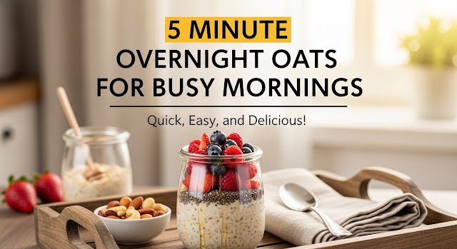 5 Minute Overnight Oats for Busy Mornings